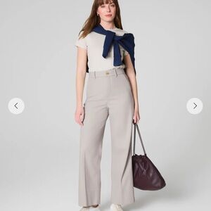 SPANX Women's Wide-Leg Pants in Light Gray